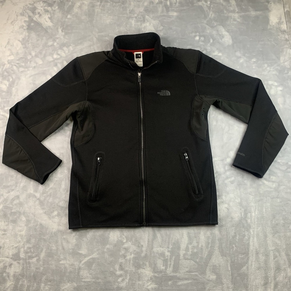 The North Face Mens M TKA Stealth‎ Jacket Full Zip Fleece Black